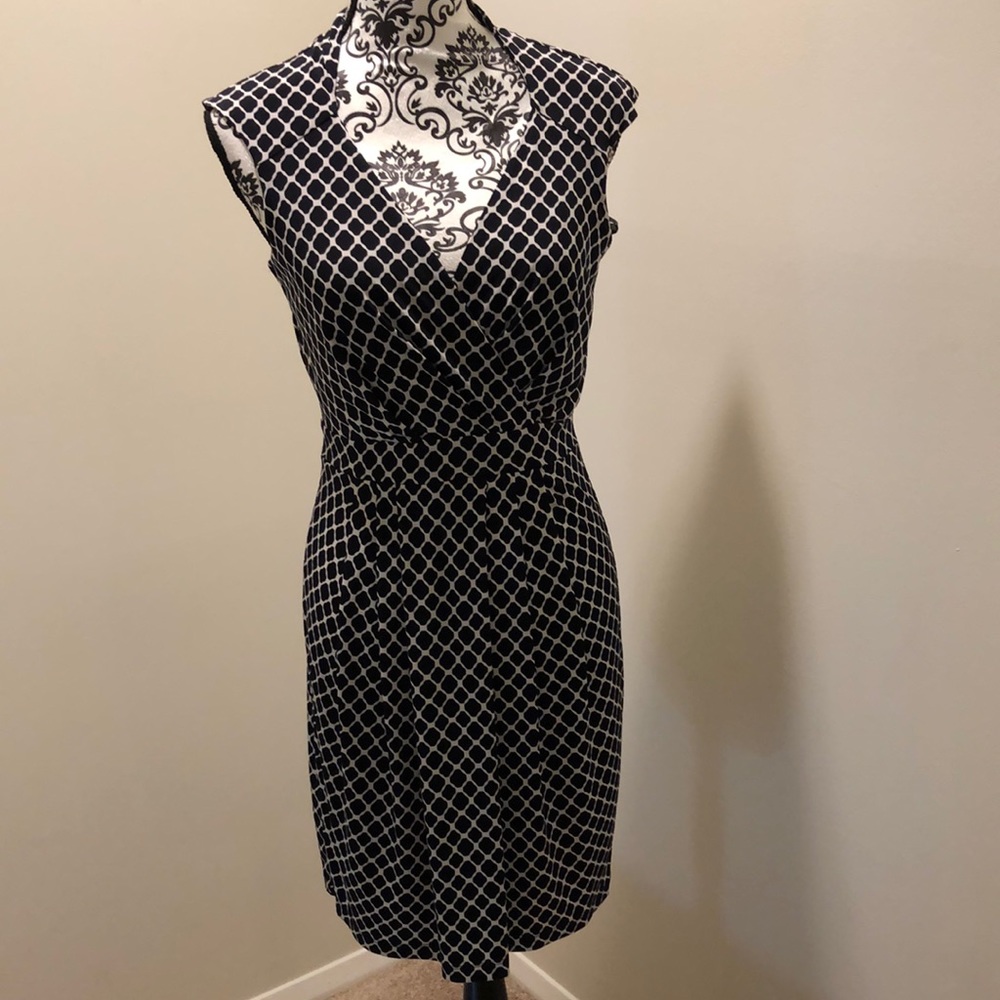 Black and white print dress